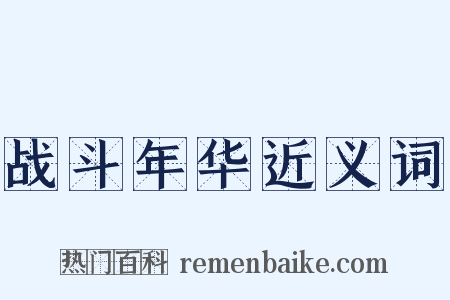 战斗年华近义词是什么意思的图片